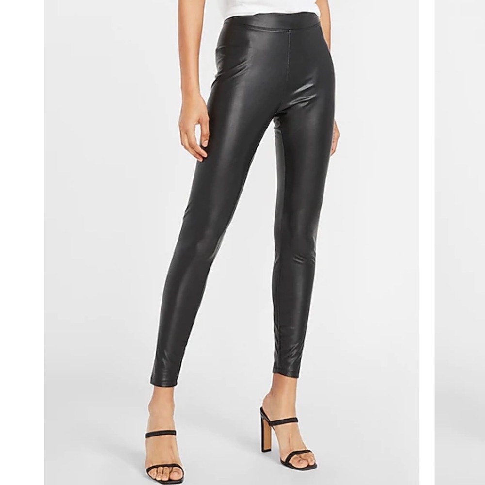 Express Leather Ankle Leggings